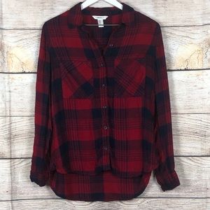 Forever 21 | Plaid Lumberjack Button Top